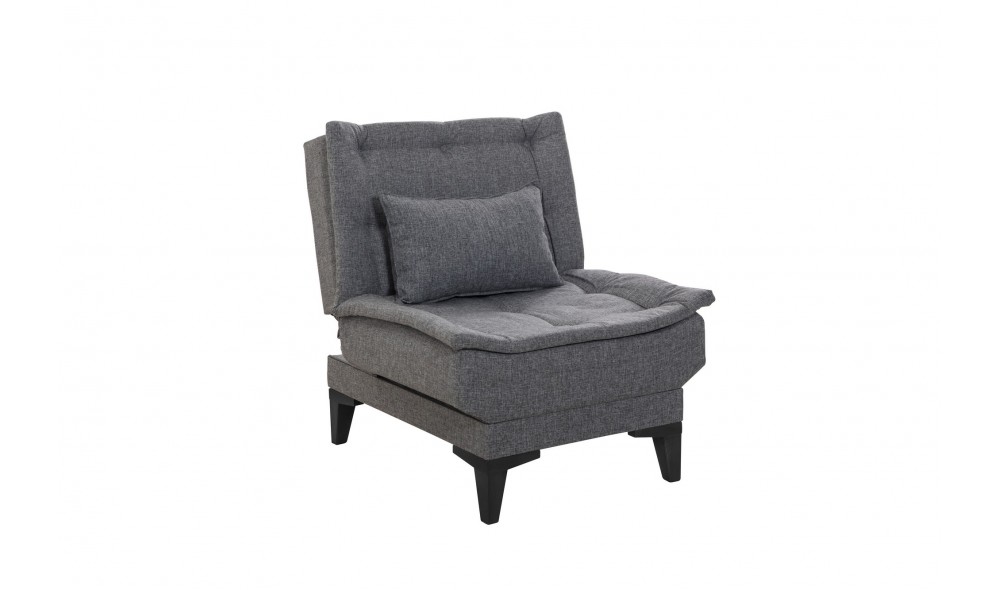 Set canapea extensibila, Santo-S-94216 - Gri inchis, 186 x 86 x 85 cm