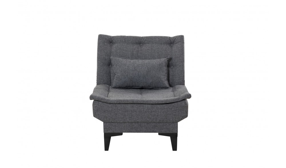 Set canapea extensibila, Santo-S-94216 - Gri inchis, 186 x 86 x 85 cm