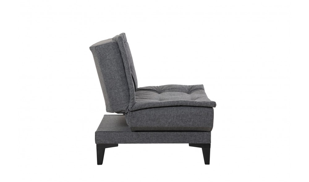 Set canapea extensibila, Santo-S-94216 - Gri inchis, 186 x 86 x 85 cm