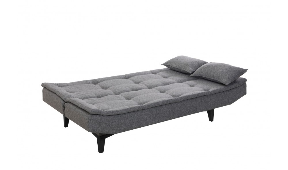 Set canapea extensibila, Santo-S-94216 - Gri inchis, 186 x 86 x 85 cm