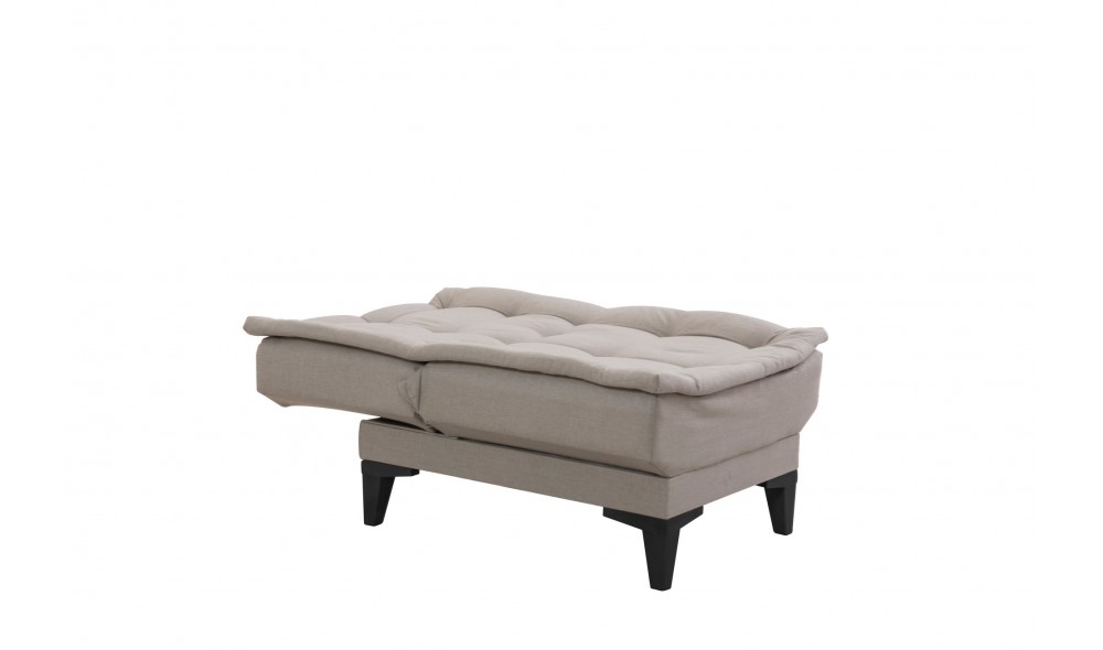 Set canapea extensibila, Santo-S-1070 - Crema, 186 x 86 x 85 cm