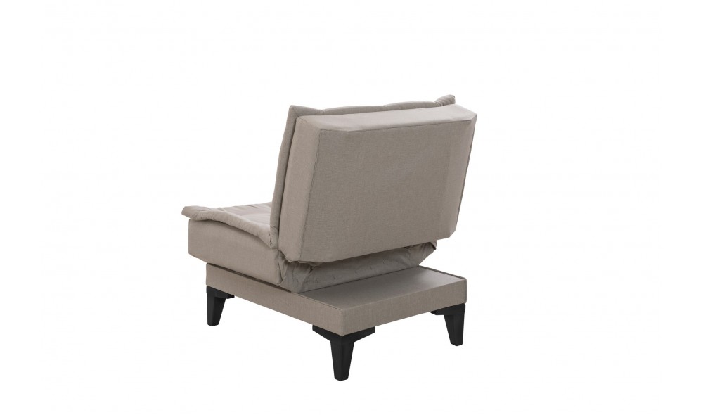 Set canapea extensibila, Santo-S-1070 - Crema, 186 x 86 x 85 cm