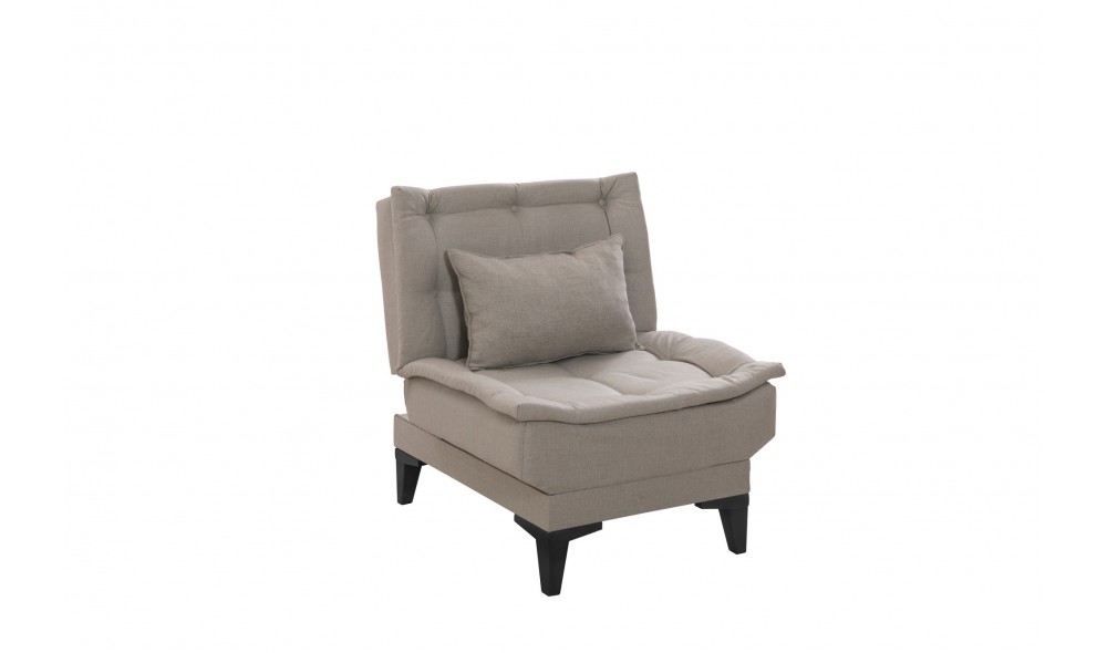 Set canapea extensibila, Santo-S-1070 - Crema, 186 x 86 x 85 cm