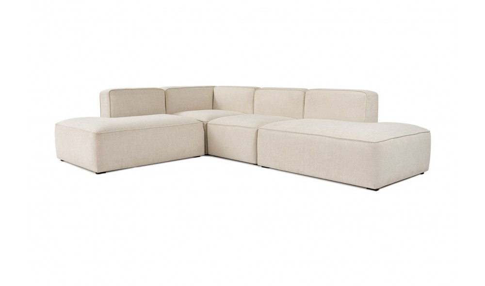 Canapea de coltar, More M -(M4-M2-M1-M3) - Crema, 280 x 69 x 90 cm