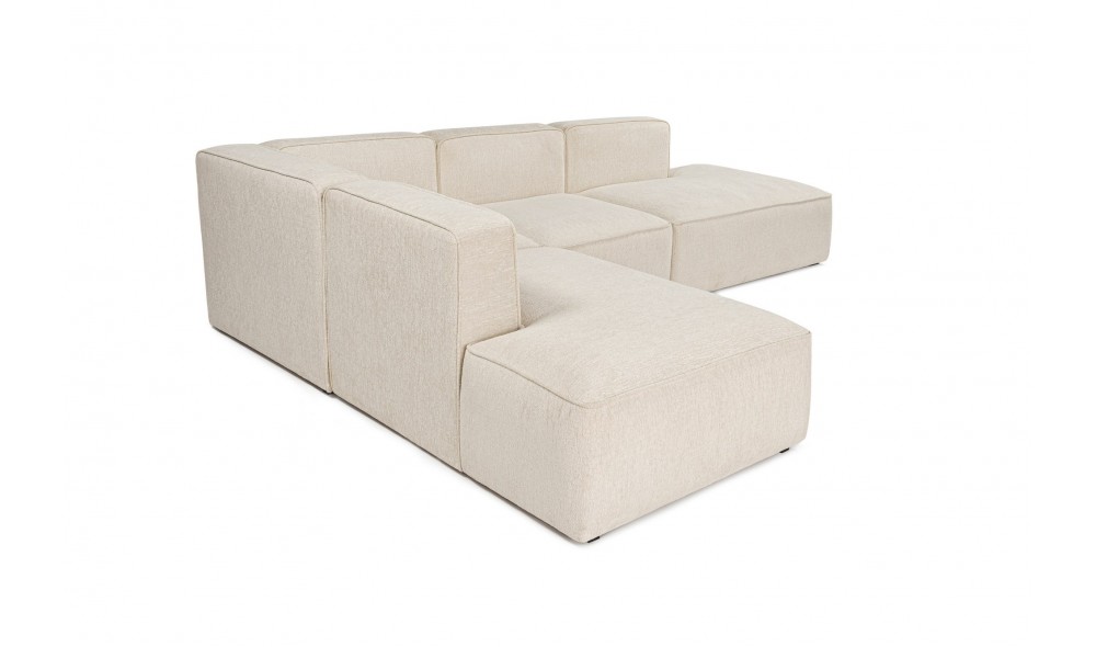 Canapea de coltar, More M -(M4-M2-M1-M3) - Crema, 280 x 69 x 90 cm