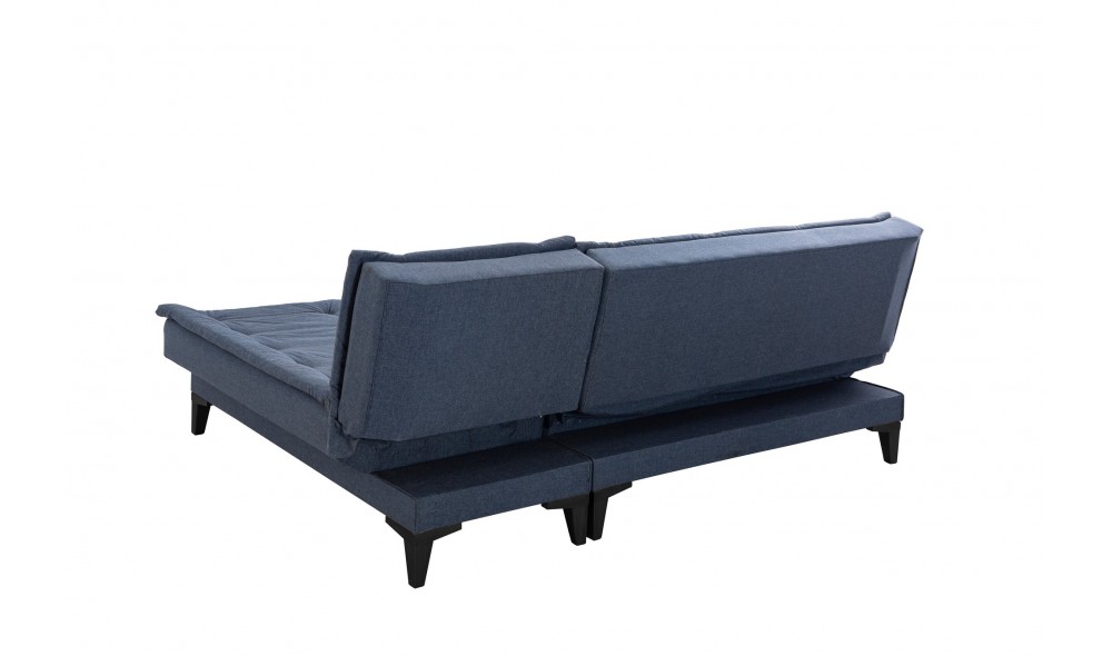 Canapea extensibila de colt, Santo-S - Bleumarin, 225 x 86 x 85 cm