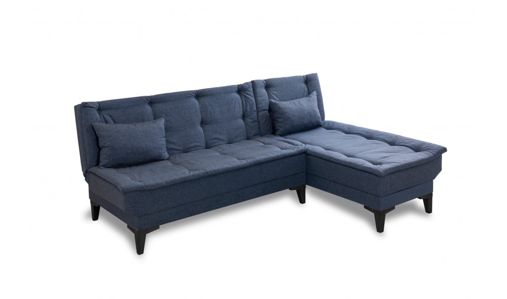 Canapea extensibila de colt, Santo-S - Bleumarin, 225 x 86 x 85 cm