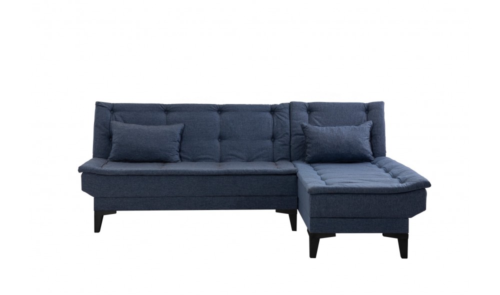 Canapea extensibila de colt, Santo-S - Bleumarin, 225 x 86 x 85 cm