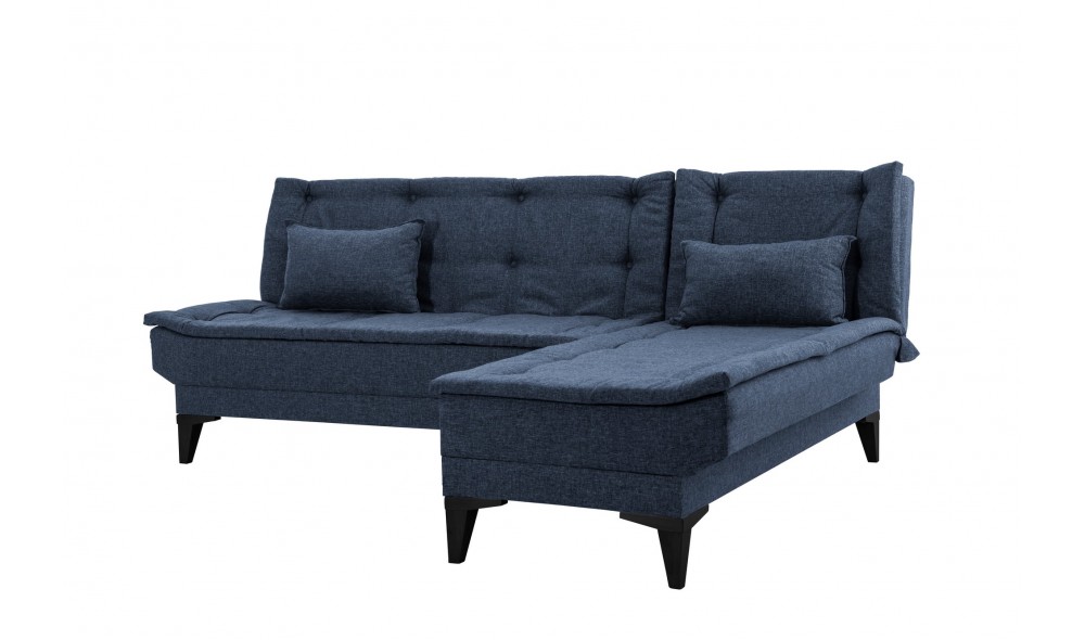 Canapea extensibila de colt, Santo-S - Bleumarin, 225 x 86 x 85 cm