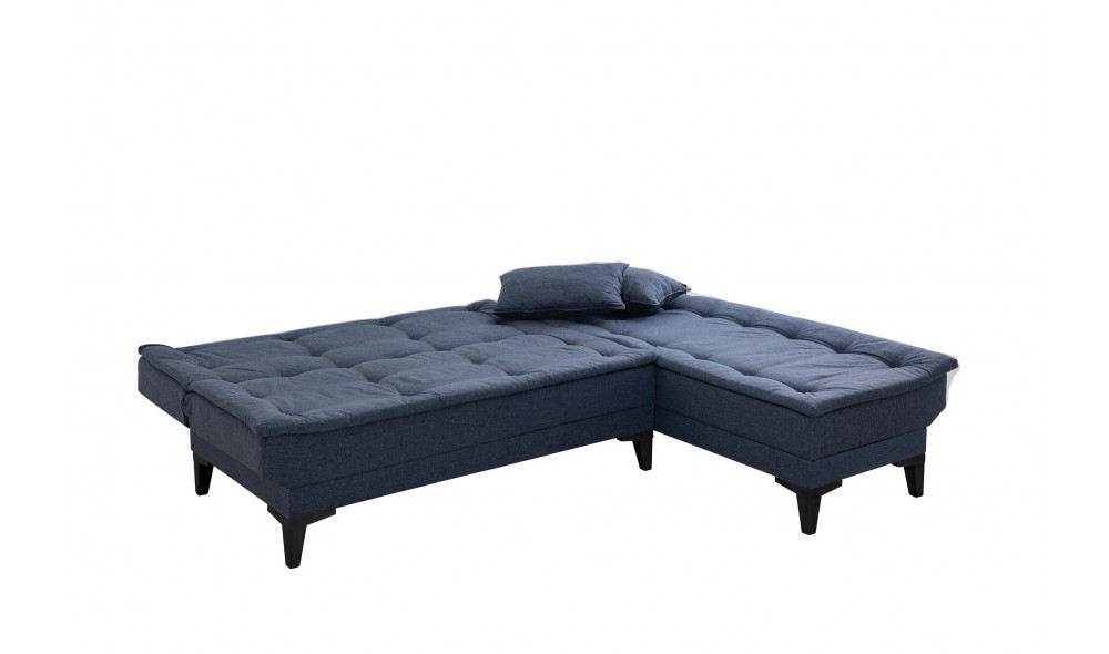 Canapea extensibila de colt, Santo-S - Bleumarin, 225 x 86 x 85 cm