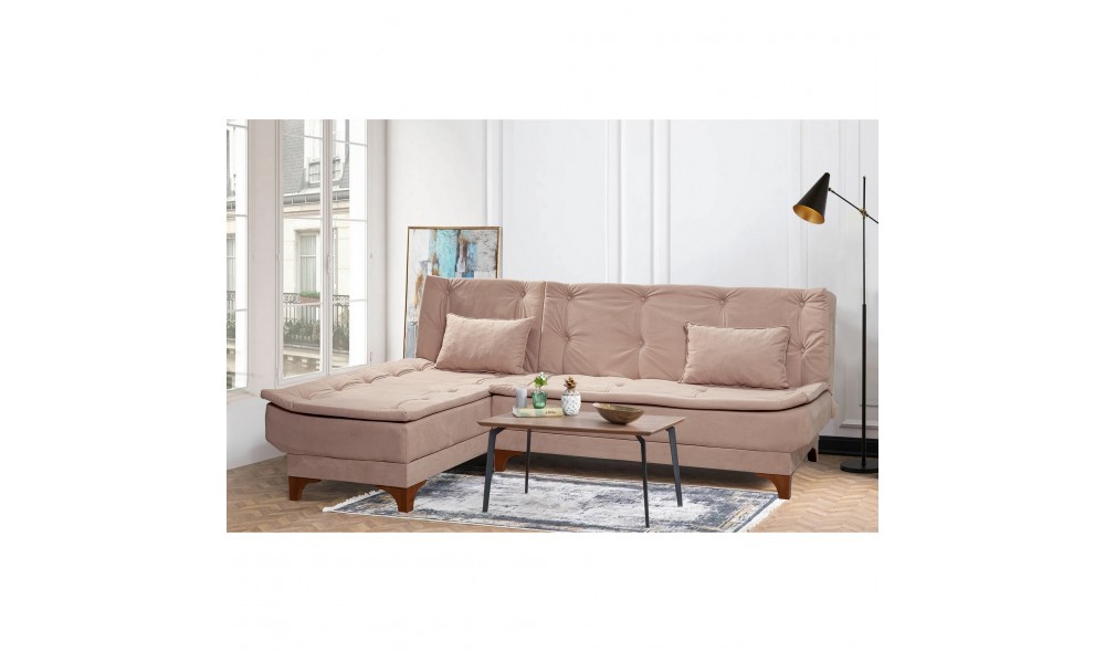 Canapea extensibila de colt, Kelebek Colt stanga - Stanca, 225 x 86 x 160 cm