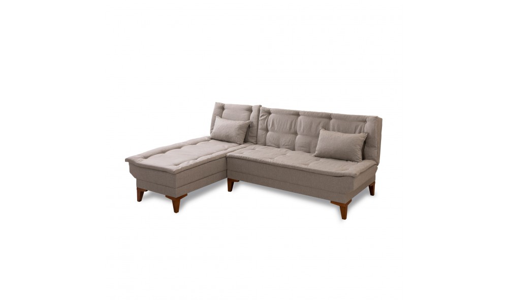 Canapea extensibila de colt, Santo Stanga - Crema, 225 x 86 x 85 cm