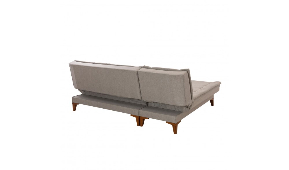 Canapea extensibila de colt, Santo Stanga - Crema, 225 x 86 x 85 cm