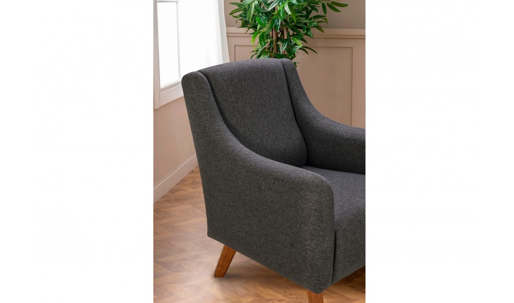 Set canapea extensibila, Set Hera - Antracit, 237 x 90 x 98 cm