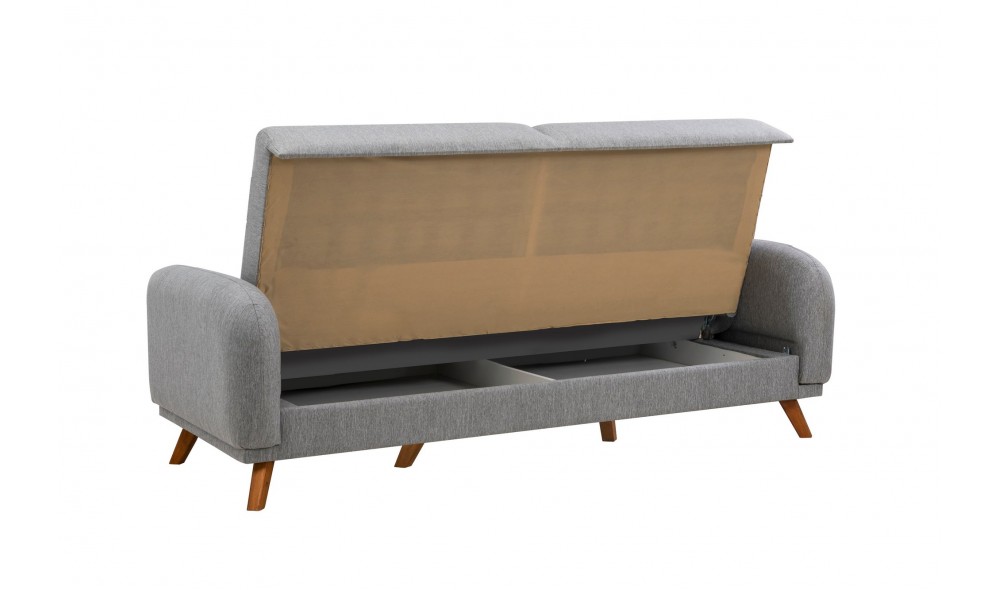 Set canapea extensibila, Set Hera - Gri, 237 x 90 x 98 cm