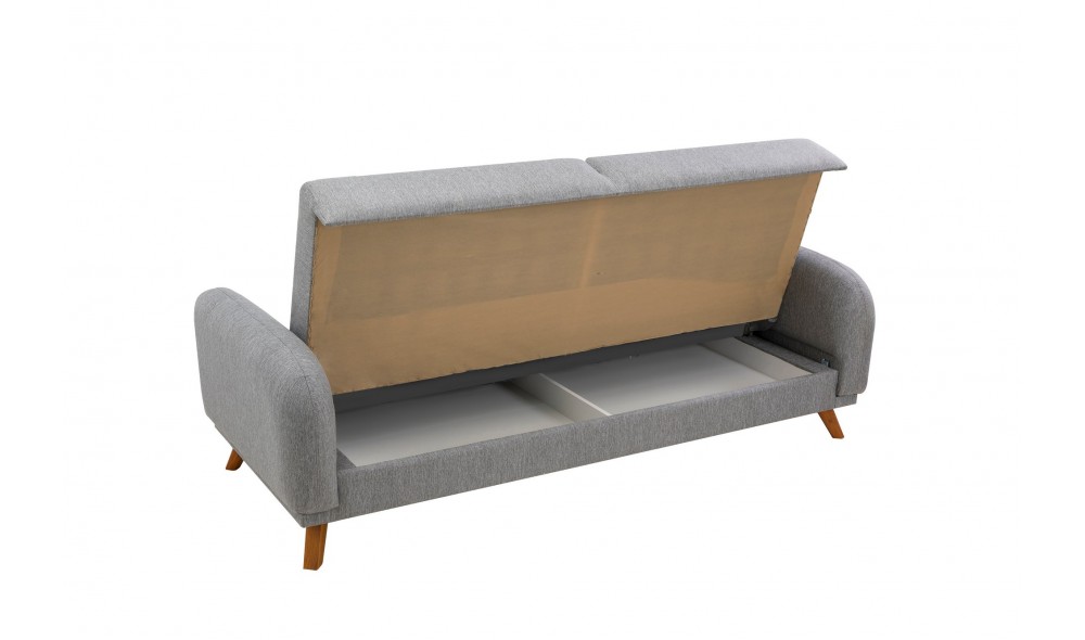 Set canapea extensibila, Set Hera - Gri, 237 x 90 x 98 cm