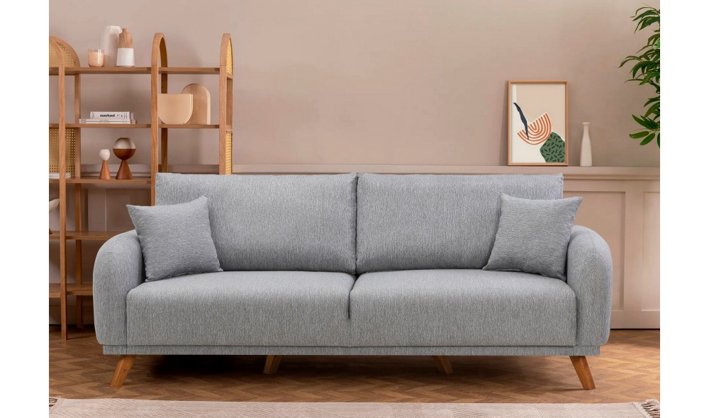 Set canapea extensibila, Set Hera - Gri, 237 x 90 x 98 cm