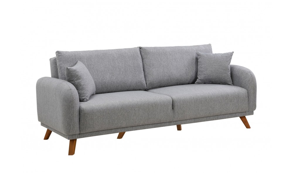 Set canapea extensibila, Set Hera - Gri, 237 x 90 x 98 cm