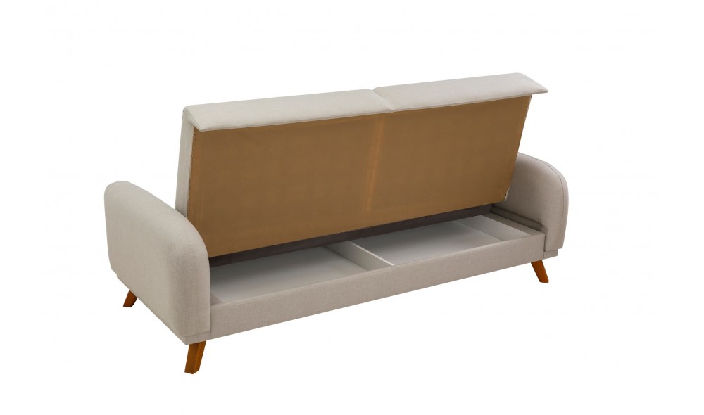 Set canapea extensibila, Set Hera - Crema, 237 x 90 x 98 cm