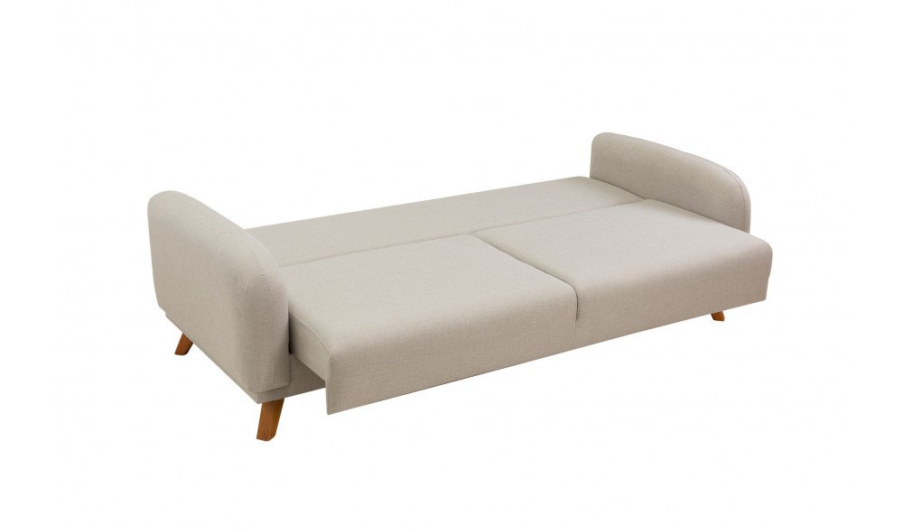 Set canapea extensibila, Set Hera - Crema, 237 x 90 x 98 cm