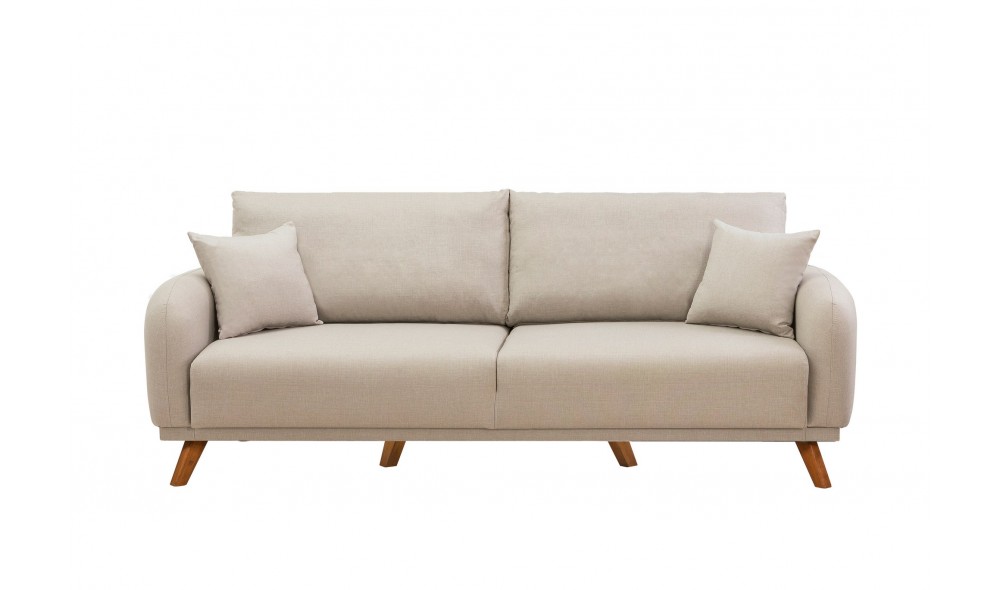 Set canapea extensibila, Set Hera - Crema, 237 x 90 x 98 cm