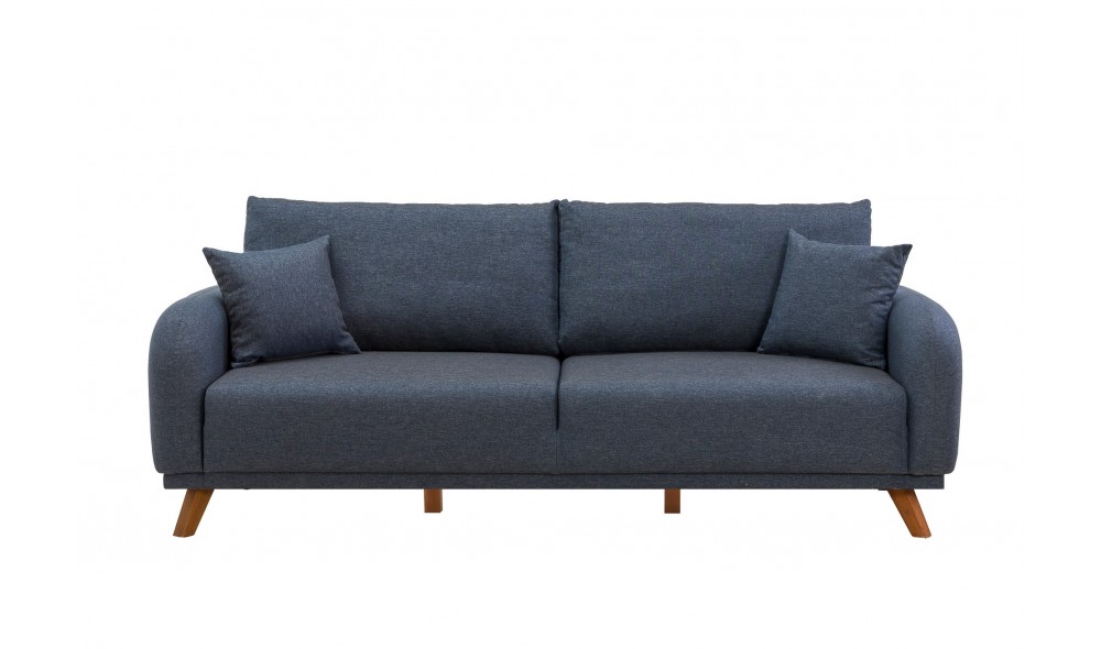 Set canapea extensibila, Set Hera - Albastru inchis, 237 x 90 x 98 cm