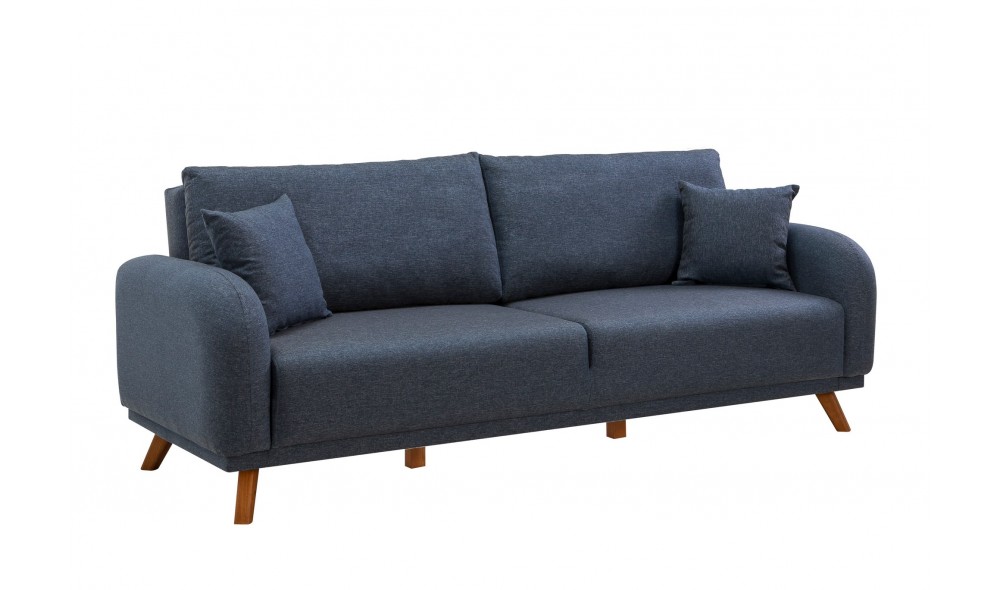 Set canapea extensibila, Set Hera - Albastru inchis, 237 x 90 x 98 cm