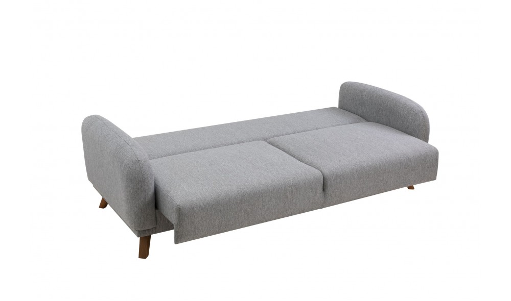 Canapea extensibila cu 3 locuri, Hera - Gri, 237 x 90 x 98 cm