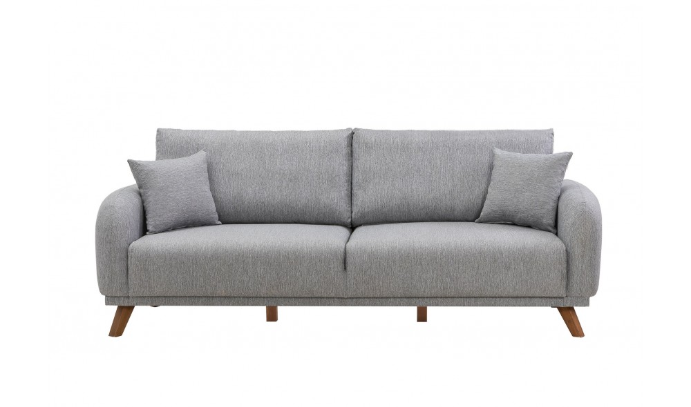 Canapea extensibila cu 3 locuri, Hera - Gri, 237 x 90 x 98 cm