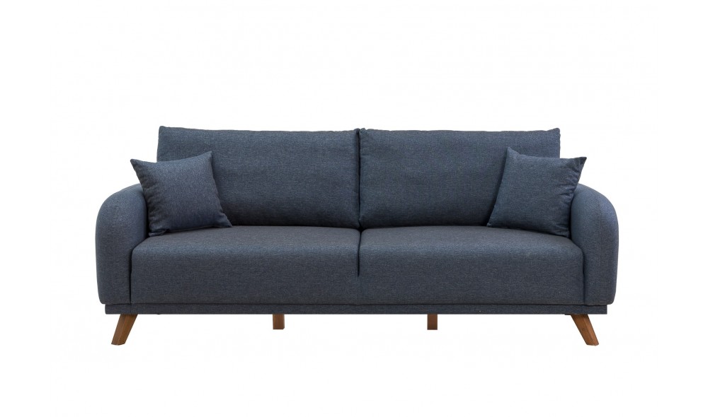 Canapea extensibila cu 3 locuri, Hera - Albastru inchis, 237 x 90 x 98 cm