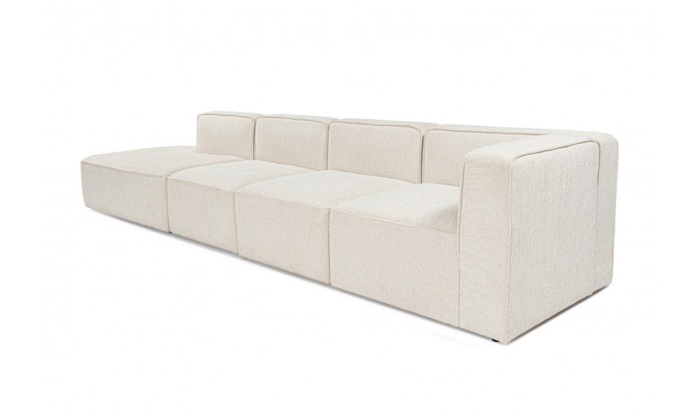 Canapea de coltar, More M (M4-M1-M1-M7) - Crema, 350 x 69 x 90 cm