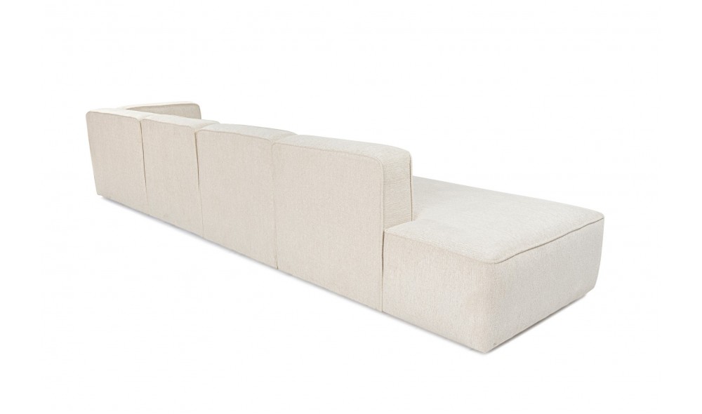 Canapea de coltar, More M (M4-M1-M1-M7) - Crema, 350 x 69 x 90 cm