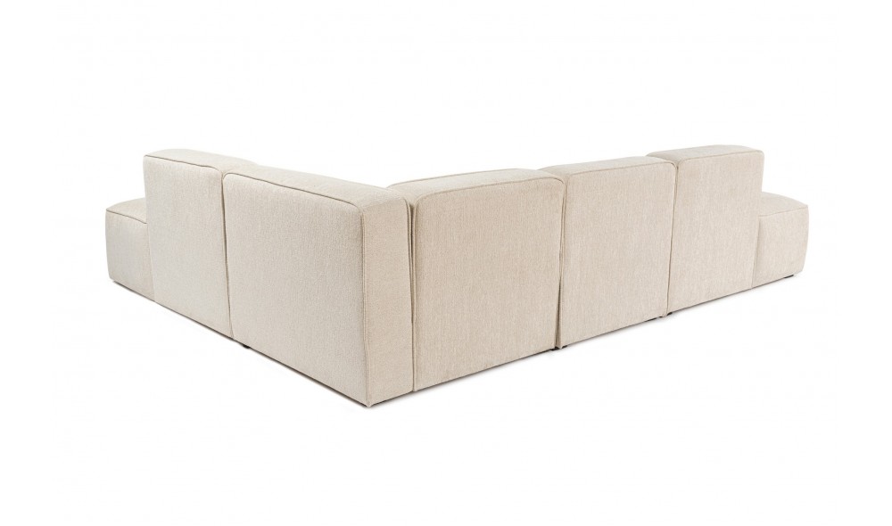 Canapea de coltar, More M (M4-M2-M1-M3) - Crema, 280 x 69 x 90 cm