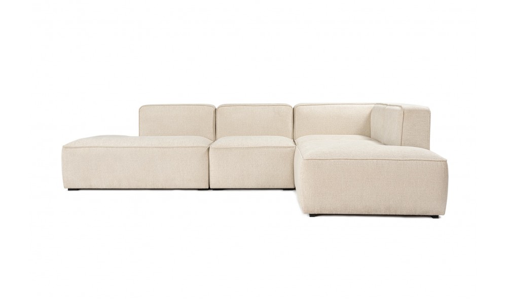 Canapea de coltar, More M (M4-M2-M1-M3) - Crema, 280 x 69 x 90 cm