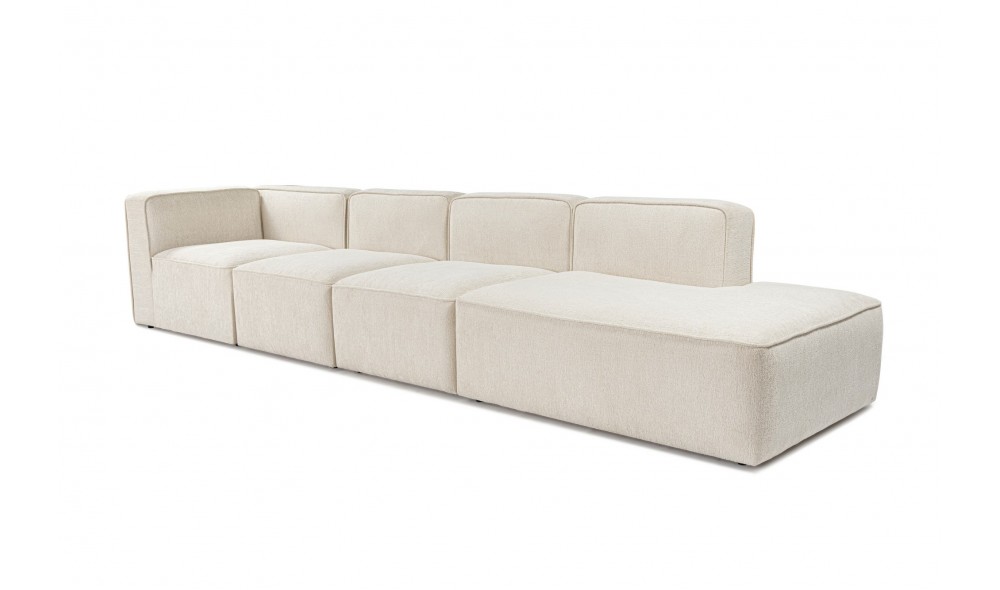 Canapea de coltar, More M (M2-M1-M1-M3) - Crema, 350 x 69 x 90 cm
