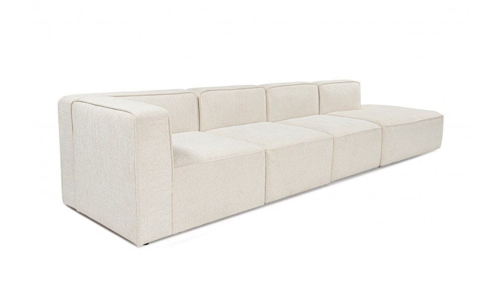 Canapea de coltar, More M (M2-M1-M1-M3) - Crema, 350 x 69 x 90 cm
