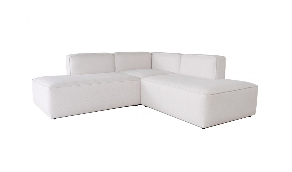 Canapea de coltar, More Pars (M4-M2-M3) - Alb, 210 x 69 x 90 cm