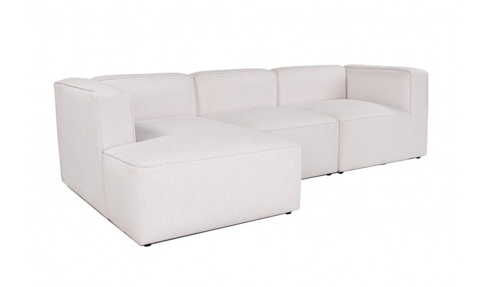 Canapea de coltar, More Pars (M5-M1-M2) - Alb, 250 x 69 x 140 cm