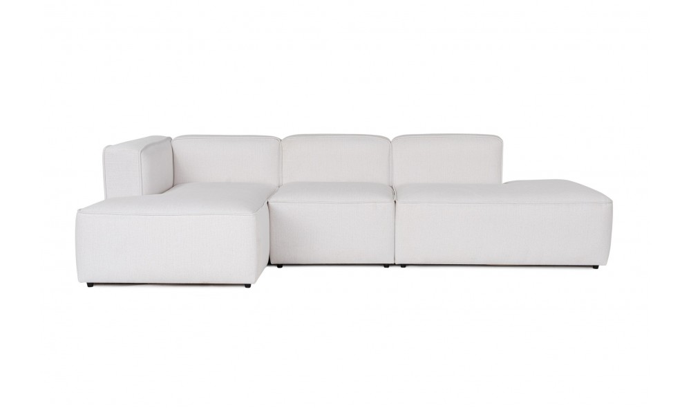 Canapea de coltar, More Pars (M5-M1-M3) - Alb, 280 x 69 x 140 cm