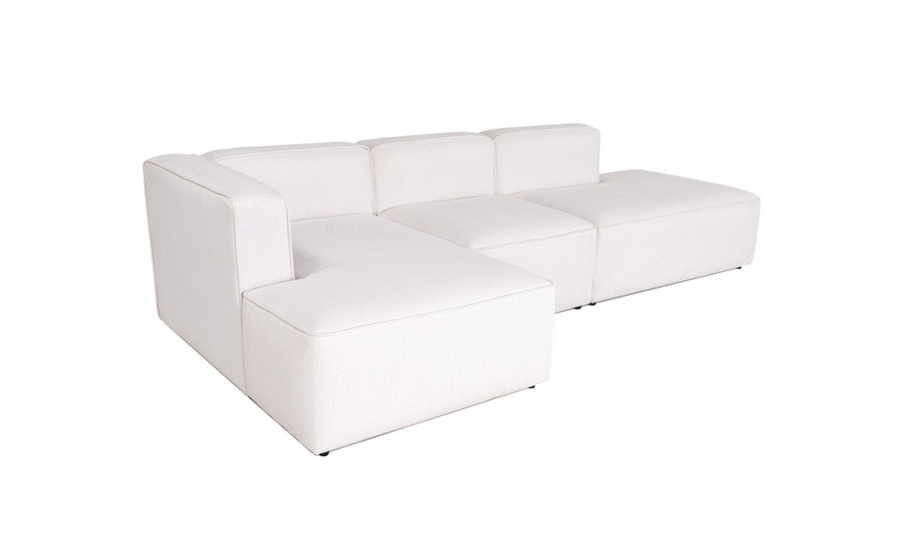 Canapea de coltar, More Pars (M5-M1-M3) - Alb, 280 x 69 x 140 cm