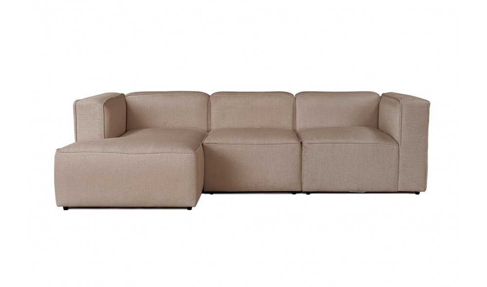 Canapea de coltar, More Pars (M5-M1-M2) - Cappuccino, 250 x 69 x 140 cm