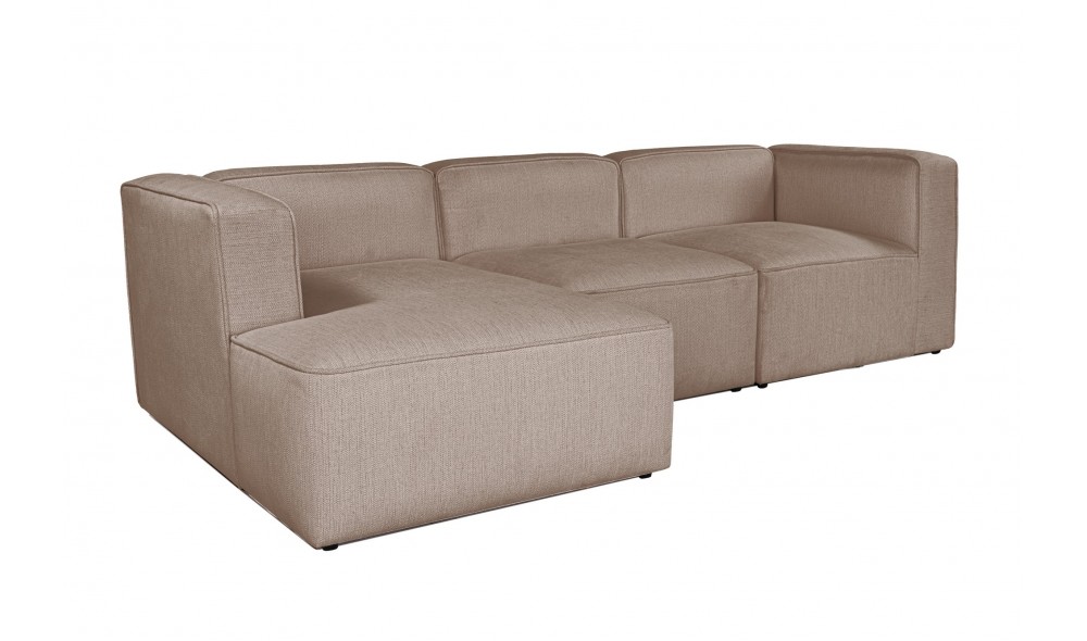 Canapea de coltar, More Pars (M5-M1-M2) - Cappuccino, 250 x 69 x 140 cm