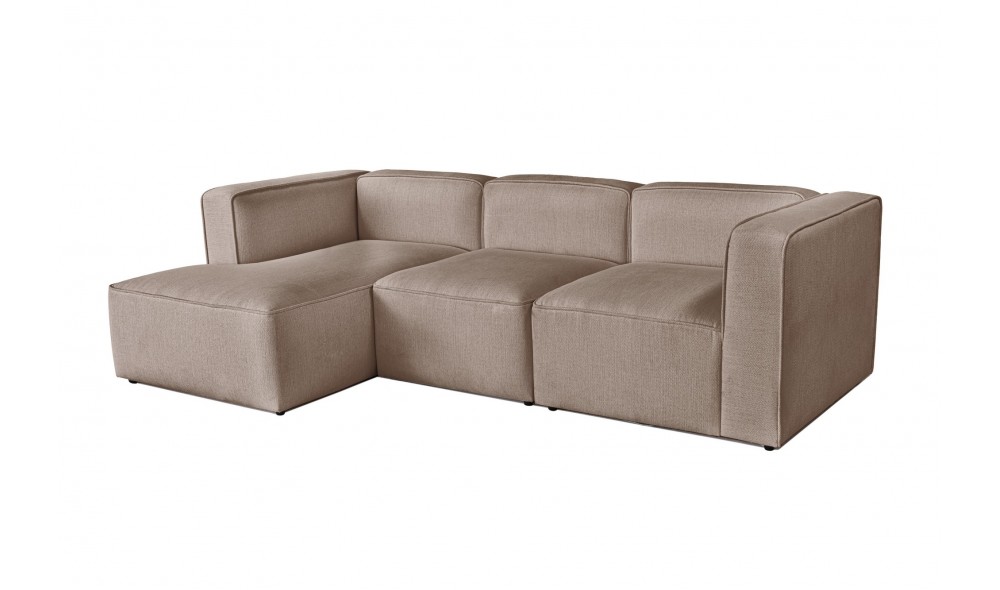 Canapea de coltar, More Pars (M5-M1-M2) - Cappuccino, 250 x 69 x 140 cm