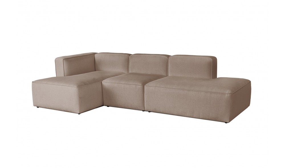 Canapea de coltar, More Pars (M5-M1-M3) - Cappuccino, 280 x 69 x 140 cm