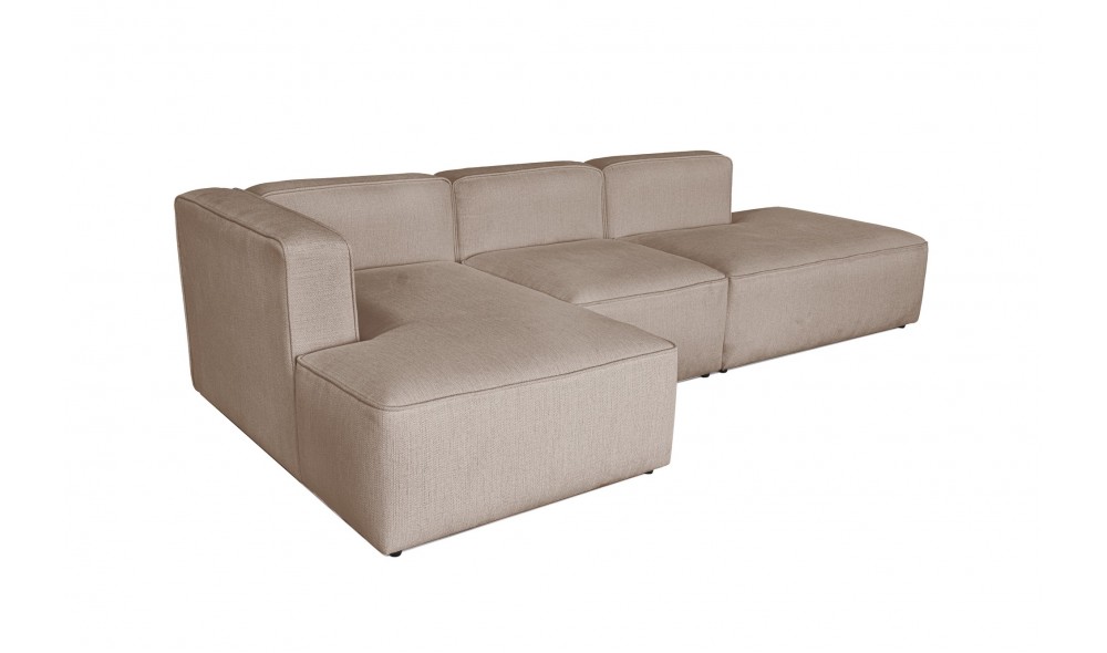 Canapea de coltar, More Pars (M5-M1-M3) - Cappuccino, 280 x 69 x 140 cm