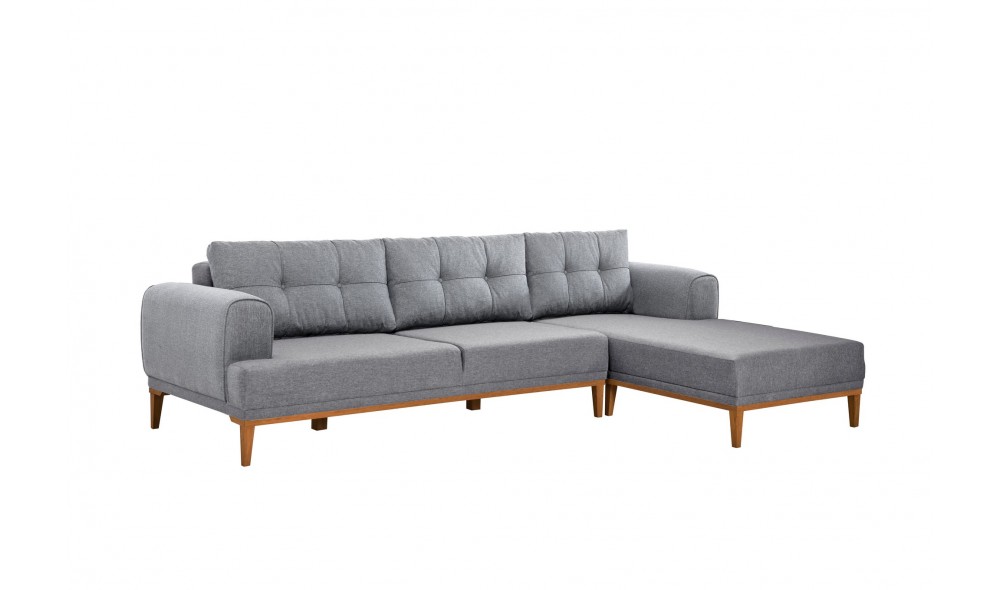 Canapea de coltar, Vina Corner - Gri, Atlantic Pin, 295 x 82 x 179 cm