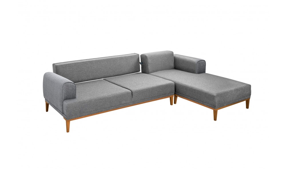 Canapea de coltar, Vina Corner - Gri, Atlantic Pin, 295 x 82 x 179 cm