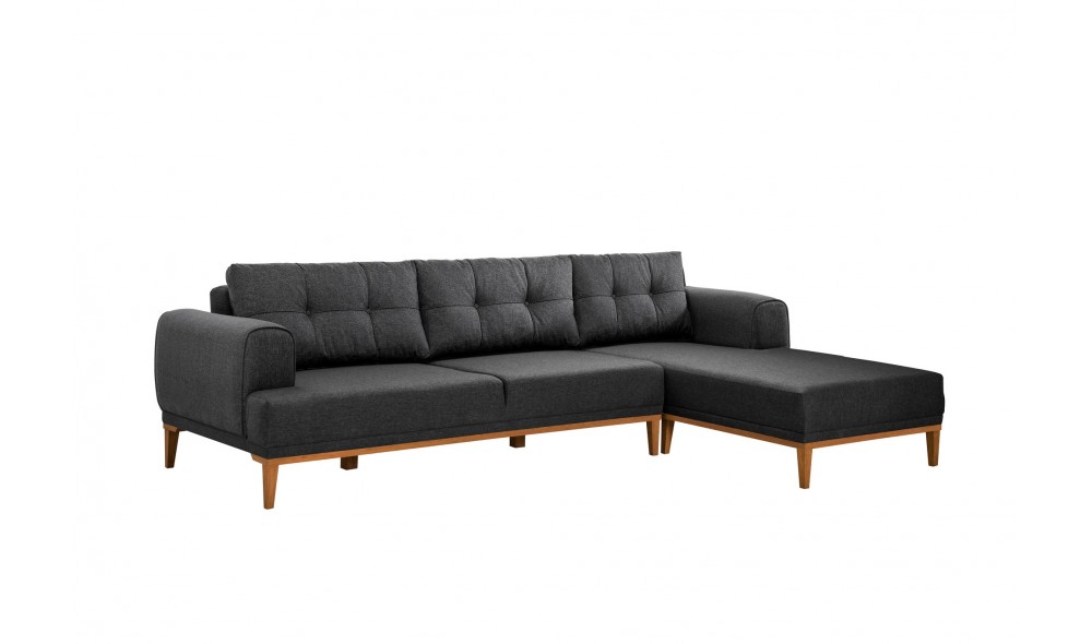 Canapea de coltar, Vina Corner - Antracit, Pin Atlantic, 295 x 82 x 179 cm