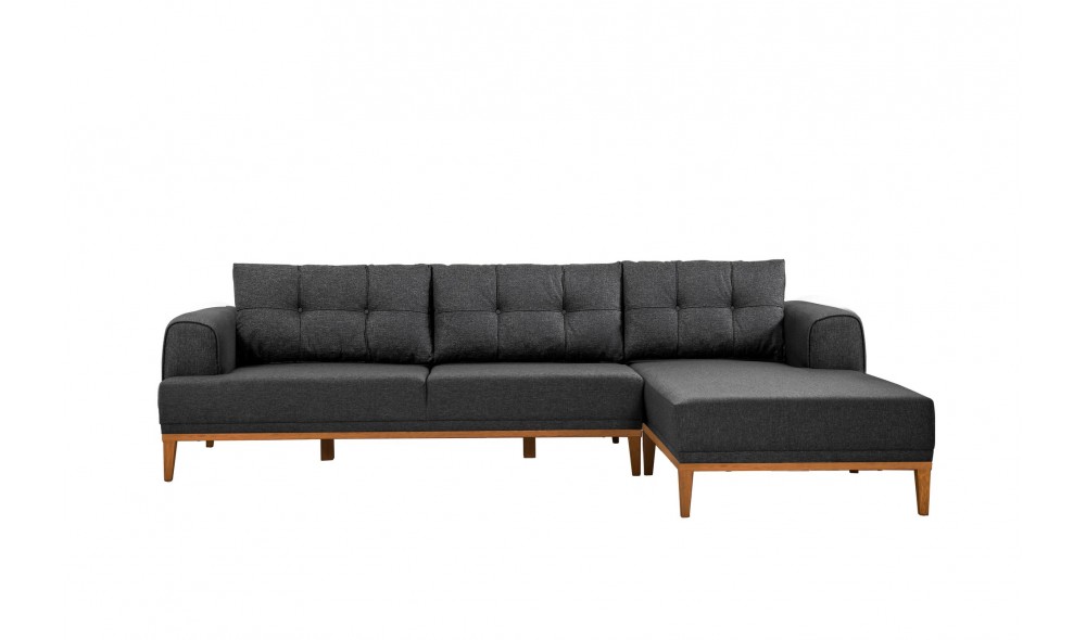 Canapea de coltar, Vina Corner - Antracit, Pin Atlantic, 295 x 82 x 179 cm