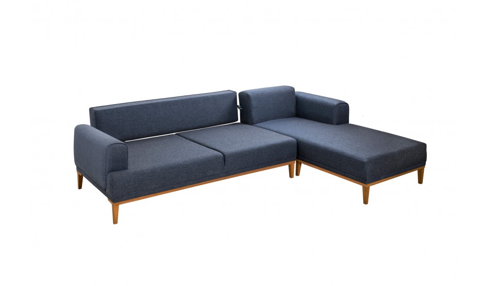 Canapea de coltar, Vina Corner - Albastru inchis, Pin Atlantic, 295 x 82 x 179 cm